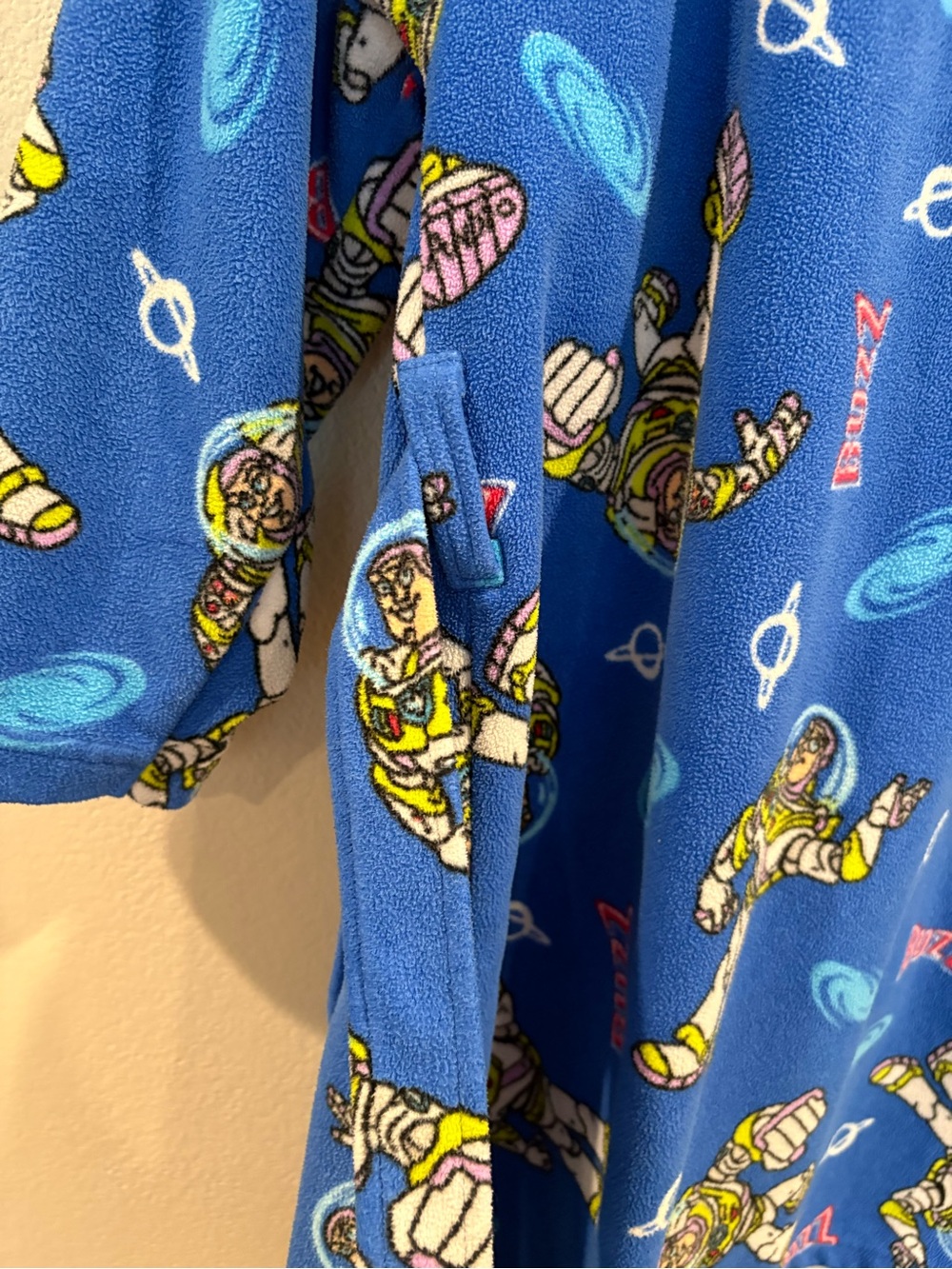 Vintage Disney Pixar Buzz Lightyear Toy Story Kids Robe Size M 6/7 EUC - Picture 6 of 12